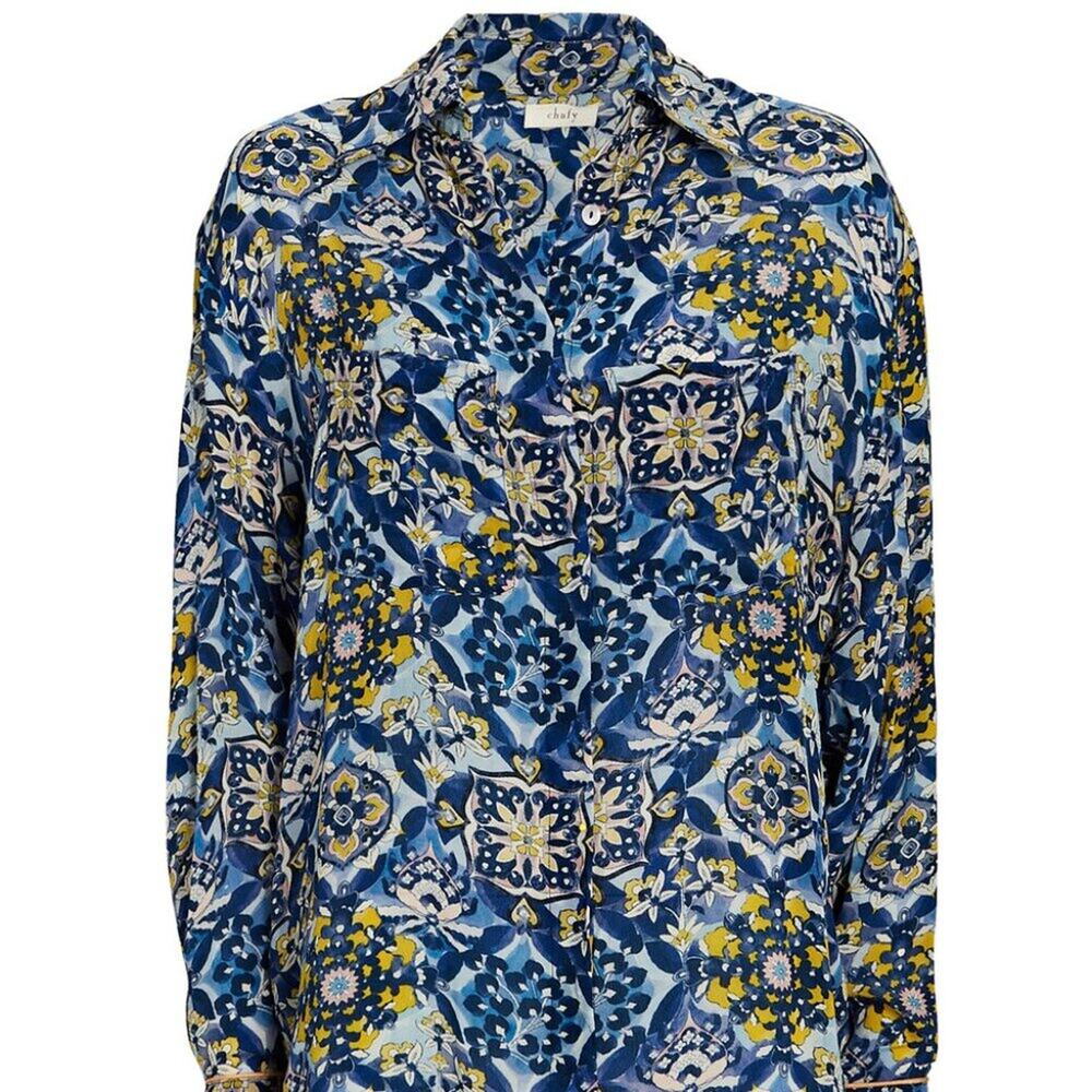 CHUFY Pia Capri Button-Down Shirt XS